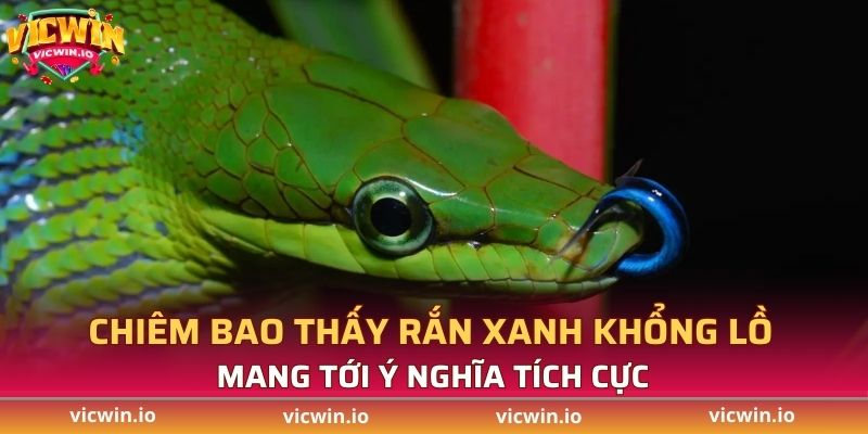 Chiêm bao thấy rắn xanh khổng lồ mang tới ý nghĩa tích cực