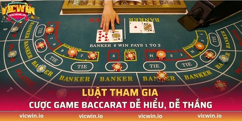Luật tham gia cược game đổi thưởng Baccarat dễ hiểu, dễ thắng