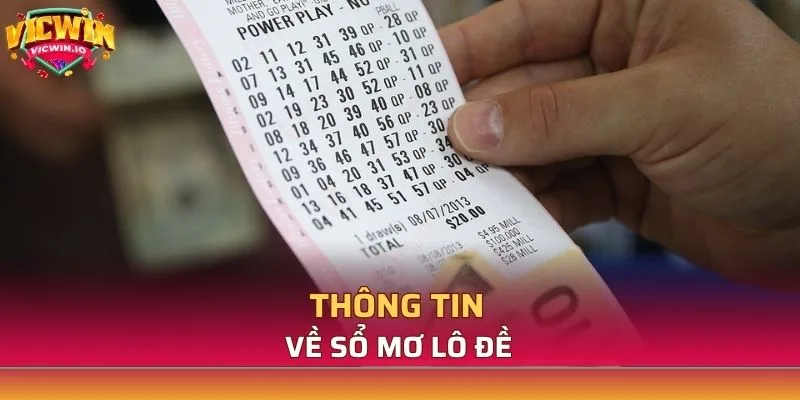 Thông tin về sổ mơ lô đề